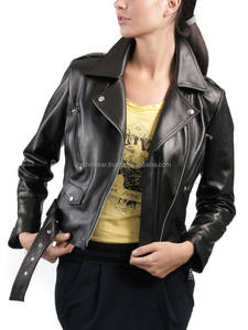 Veste en cuir de mouton véritable pour femmes de qualité supérieure doux respirant chaud élégant vêtements d'extérieur d'hiver décontractés - Product Image 2