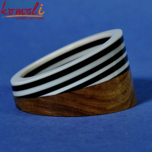 Perhiasan khusus <span class=keywords><strong>Resin</strong></span> antik manset gelang akrilik hitam & putih untuk anak-anak untuk pesta pernikahan atau hadiah Hari Jadi - Product Image 5
