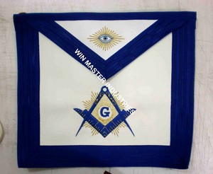 Tablier de maître maçon Blue Lodge avec badges - Product Image 1