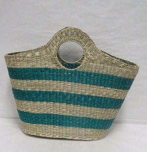 Produsen Vietnam tas pantai anyaman lamun ramah lingkungan Tote buatan tangan dengan penutup gelang grosir - Product Image 3