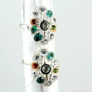 Anillo de plata de primera ley con forma de corazón para mujer, sortija, plata esterlina 925, Circonia cúbica, zirconia, circonita, zirconita, varios colores - Product Image 3