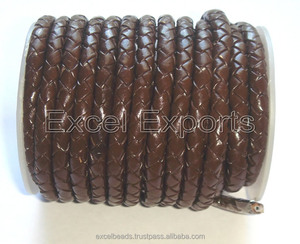 Bracelet Making Jewelry <b>Braided</b> Leather Cord 3mm Woven Leather 4mm 5mm Natural Color Jewelry <b>Accessory</b> Wire - Product Image 2
