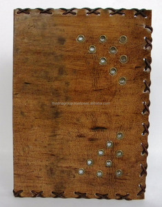 Cuaderno impreso de tapa dura con material de cubierta de papel hecho a mano, tamaño B5, vintage, cuero tostado, diseño único - Product Image 1