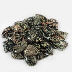 Obsidian ดอกไม้ไฟ,อัญมณีทรงหลวม Cabochon แบบ Cabochon ฟรีฟอร์ม100 Gms จำนวน31ชิ้น - Product Image 4
