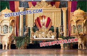 Punjabi-Mehndi para decoración de escenario, escenario de boda asiática, Sangeet Stage - Product Image 5