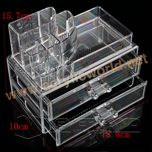 Gabinete de almacenamiento de cosméticos acrílico personalizado/gabinete de almacenamiento de maquillaje acrílico/cajones acrílicos Mostrador de exhibición de cosméticos - Product Image 1