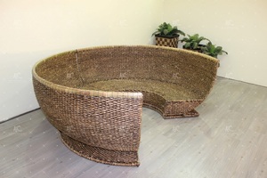 Exclusive ชุดโซฟาทรงกลมสำหรับห้องนั่งเล่น,ชุดโซฟารูปผักตบชวาดีไซน์ทันสมัยเฟอร์นิเจอร์หวายธรรมชาติ - Product Image 6