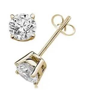 18 Karat Gelbgold Diamant Ohr stecker