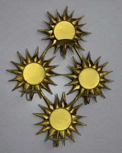 <b>Black</b> & Copper Tea Light <b>Candle</b> Holder with Gold Interior Metal and Glass Home Decor for Christmas Wall-Mounted <b>Lantern</b> & Jar - Product Image 2