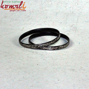 โลหะผสมสังกะสีสลักสร้อยข้อมือแฮนด์เมดเครื่องประดับเงินเครื่องประดับ - Product Image 3