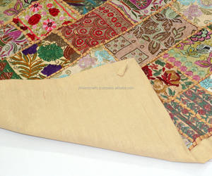 Hilo metálico de algodón multicolor Patchwork tapiz pared arte - Product Image 2