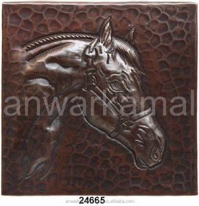 Carreaux de cuisine design cheval faits à la main en acier pur 100% écologique de qualité supérieure - Product Image 2