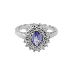 Elegante anillo de oro de 14K con piedras preciosas de tanzanita natural para bodas, compromisos, aniversarios o fiestas, Idea de regalo - Product Image 2