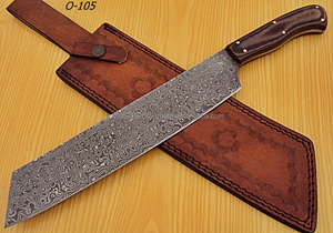Couteau de Cuisine Professionnel de Haute Qualité en Acier Damas avec Manche en Bois, Style Différent sur Mesure, Fabrication Artisanale - Product Image 3