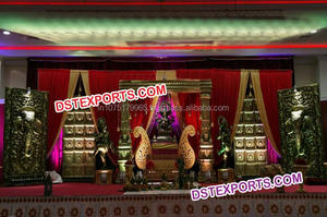 Boda Mehraap etapa de Rajasthani tradicional estilo boda escenario fibra indio "Mandap" decoración de la boda - Product Image 3