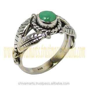 Offre Spéciale vert cuivre Turquoise pierre précieuse bague 925 bijoux en argent Sterling éternité Vermeil anneaux bijoux fantaisie - Product Image 2