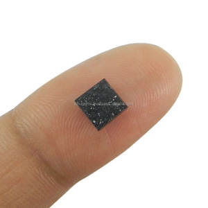 Gema Natural para fabricación de anillos, gemas sueltas cuadradas de 6x6mm, 1,2 Cts, color negro - Product Image 3