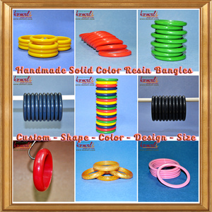 ร้อนและสดใสเรซิ่นสร้อยข้อมือและกำไลหลายสีกำไลพลาสติก - Product Image 5