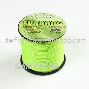 Ligne de pêche flottante tressée en polyéthylène vert fluorescent à 8 brins pour la pêche en rivière et en mer depuis un bateau - Product Image 2