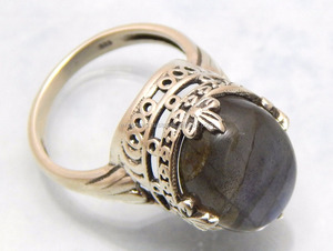 Anillo de compromiso clásico de Plata de Ley 925 para mujer, anillo de compromiso para fiesta de boda, certificado CMA, impresionante piedra preciosa labradorita, accesorio de moda - Product Image 3