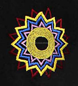 Bolsa de Yoga Bordada con los Siete Chakras al por Mayor, Negra/Verde/Roja/Amarilla/Borgoña/Marrón, de Lona de Algodón, para Transportar Accesorios, Marca Privada - Product Image 3