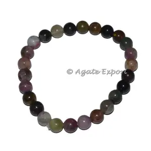 Watermelon Tourmaline Natural Stone 7 inch Bracelet Wholesale Gemstone Bracelets