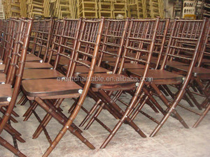 Chaises à salopette pliante en bois blanc, mobilier populaire de jardin d'hôtel, salle à manger, mariage et Banquet, livraison gratuite - Product Image 5