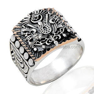 925K Sterling <b>Silver</b> Ottoman Empire <b>Men</b> <b>Ring</b> - Product Image 1