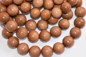 Sándalo de meditación pura (Álbum de Santalum) Mala Beads 50 + años dulce forma de fragancia amaderada Natural marrón dorado oscuro - Product Image 3