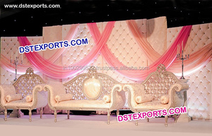 Elegante recepción boda escenario de boda de cuero moderno Panel de cuero - Product Image 6