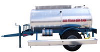Camion-citerne à eau diesel à essieu simple en acier inoxydable 4x2 sur remorque, tracteur de 3 tonnes pour les fermes, neuf, fabriqué en Turquie
