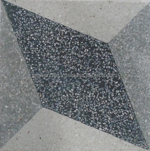 Azulejos de Cemento Hechos a Mano, Terrazo-150x150mm, Verde, Azulejos Interiores para Villa, Diseño Moderno, Antideslizantes, ACCENTS |   Fábrica CTS - Product Image 3