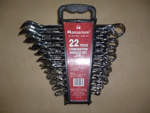Jeu de clés mixtes de 22 pièces en acier CRV, finition miroir BCP - Product Image 1