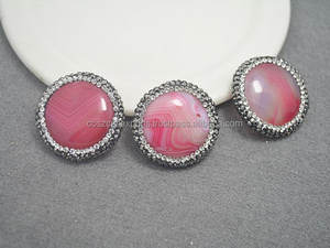 Perles en agate druzy en forme de goutte d'eau, pavé de cristaux, pierres précieuses, connecteur, pendentif, argent sterling 925 plaqué or - Product Image 5