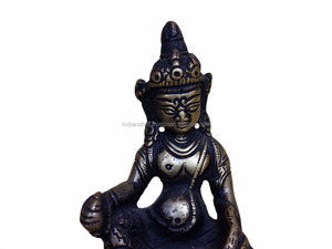 Estatua de Dios indio de latón, estatua hecha a mano de Color negro, SMG-28 - Product Image 3