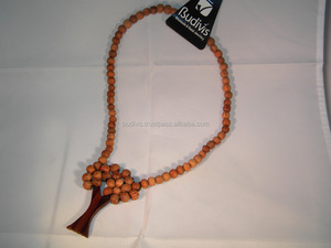 Venta al por mayor elegante bohemio unisex árbol de madera con cuentas collar número en forma de cadenas de cuello para fiesta compromiso regalo - Product Image 4