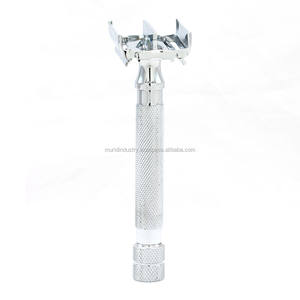 Maquinilla de afeitar de seguridad para hombre con embalaje personalizado con diseño de mariposa de doble filo, maquinilla de afeitar con mango de latón - Product Image 3