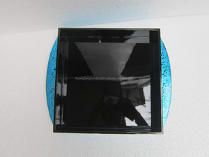High quality finest finished lacquer serving tray shiny black inside - Product Image 2