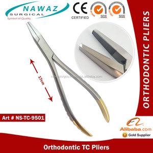 Pince orthodontique TC 17 cm en carbure de tungstène et acier inoxydable, instrument de coupe dentaire pour appareils orthodontiques et usage clinique - Product Image 2