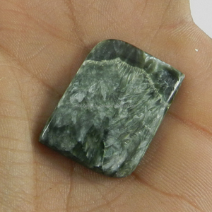 หินโมราธรรมชาติ Seraphinite 6.64ก. 24X30มม.,Atones ขัดเงาแฟนซี Cabochon สำหรับทำเครื่องประดับ IG0166 - Product Image 2