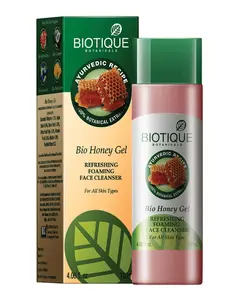 biotique生物蜂蜜凝胶清爽泡沫洁面乳适合所有皮肤类型