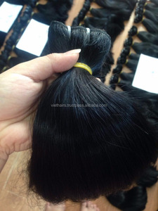 ผมมนุษย์เวียดนามตรงธรรมชาติ100% ผมบริสุทธิ์เรมี่เครื่องจักรทอหลายความยาว28 "30" 8" - Product Image 4