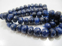 Perles de pierre saphir bleu 8mm-10mm Rondelle micro-facettées, évaluation tierce, Coszcalt Exports, modèle KM0201S, fabriqué en Inde, le meilleur