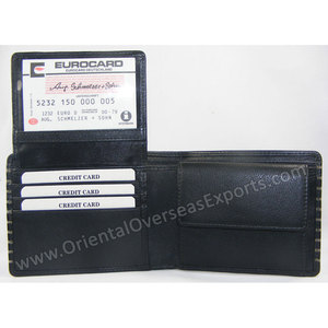 กระเป๋าสตางค์หนังวัวแท้สลักลาย พร้อมช่องใส่บัตรและธนบัตรหลายช่อง สลักหรือปั๊มโลโก้ของคุณเองได้ - Product Image 3