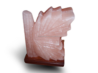 Lampe de sel rose de l'Himalaya sculptée à la main, style animal, base en bois d'onyx réglable et durable, purificateur d'air naturel, idéale pour mariage