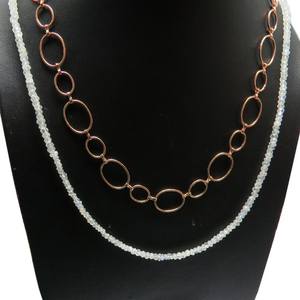 Cuentas de arcoíris en forma de piedra lunar, collar de plata de ley 925, joyería de plata única, venta al por mayor - Product Image 5