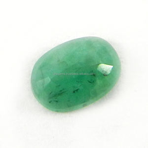 อัญมณีทรงรีมรกตธรรมชาติขนาด7x5มม. 0.80Cts สีเขียว/เงินสำหรับใช้เป็นสร้อยคอ - Product Image 2