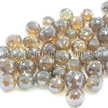 Cheapst sintético Fancy Color Moissanite Beads-hebras de India EE. UU., verde, amarillo/marrón/Chocolate Color Moissanite Beads - Product Image 5