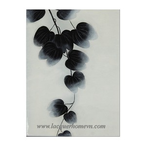 HT2303Vietnam ผนังศิลปะแล็คเกอร์มอร์เดนภาพวาดดอกไม้ที่เรียบง่าย-Www.lacquerhomevn.com