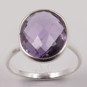 Artisan indien en argent Sterling 925 pierre précieuse, anneau délicat en améthyste violette, plusieurs tailles, prix d'usine Meilleur Magasin De Cadeaux - Product Image 1